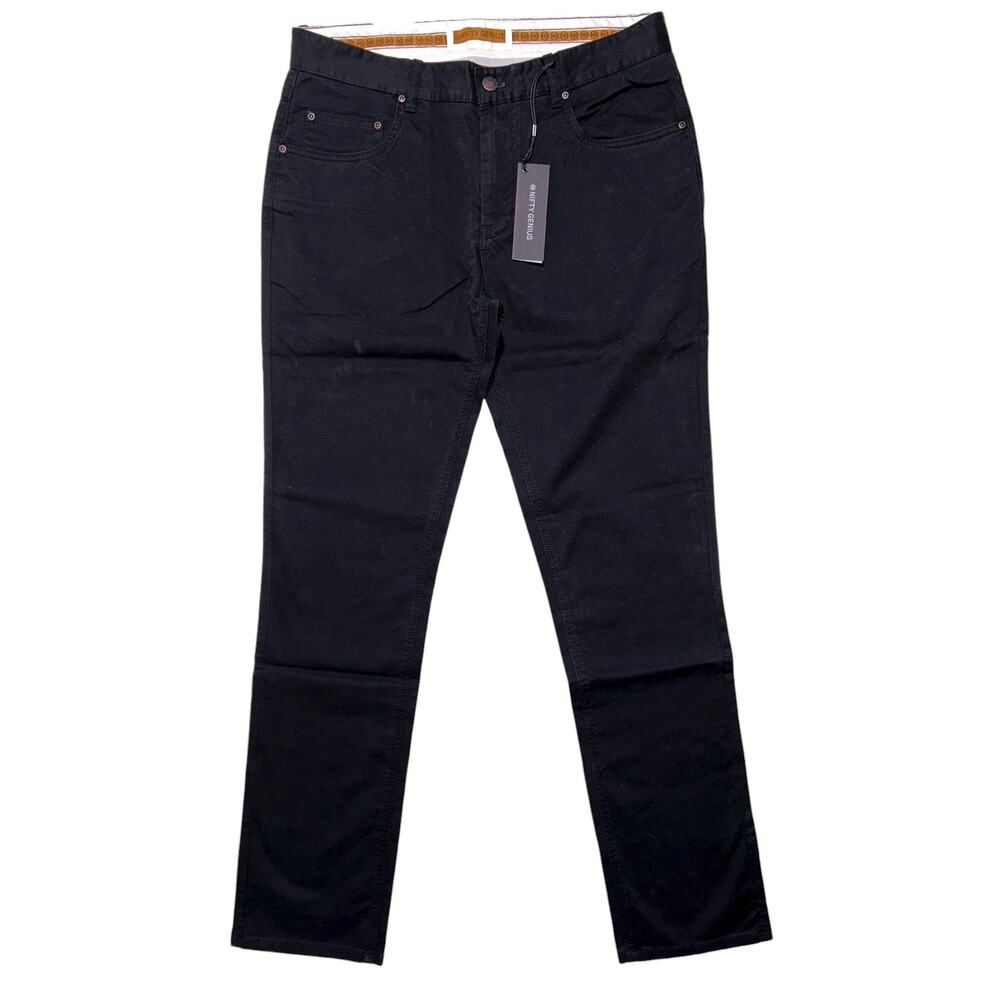 NWT Nifty Genius J.P. Stretch Twill Black Pants 34X33